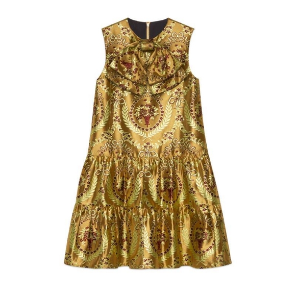 gucci gold dress